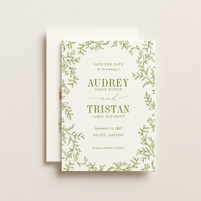 ROWAN Botanical Wedding Photo Save The Date (Creator Uploaded)