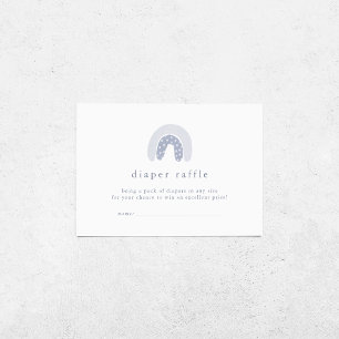 ROWAN Boy Boho Rainbow Baby Shower Diaper Raffle Enclosure Card