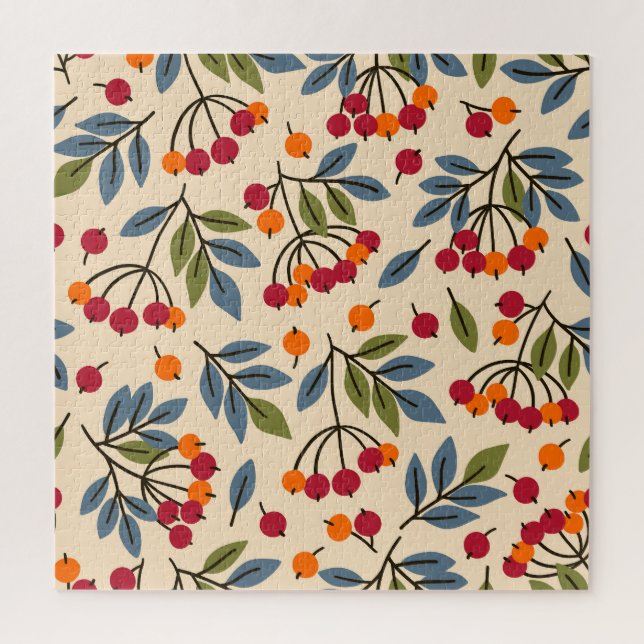 Rowan Branches: Textile Vintage Charm Jigsaw Puzzle (Vertical)