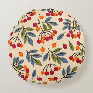 Rowan Branches: Textile Vintage Charm Round Cushion