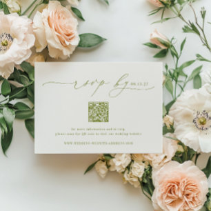 ROWAN Minimalist Wedding QR Code RSVP Card