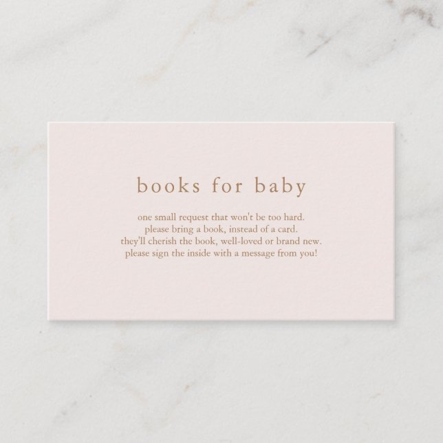 ROWAN Pink Books for Baby Shower Card (Front)