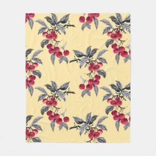Rowan Plant: Watercolor Yellow Seamless Fleece Blanket