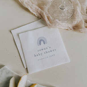 ROWAN Summer Boy Blue Boho Rainbow Baby Shower Napkin