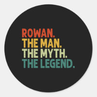 Rowan The The Myth The Legend Personalised Name