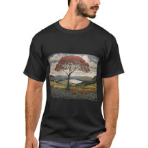 Rowan tree with mountain and lake background