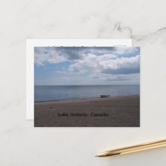 Rowboat at Lake Ontario postcard