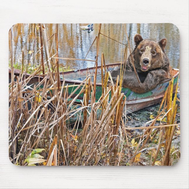 Rowboat Bear Mouse Pad (Front)