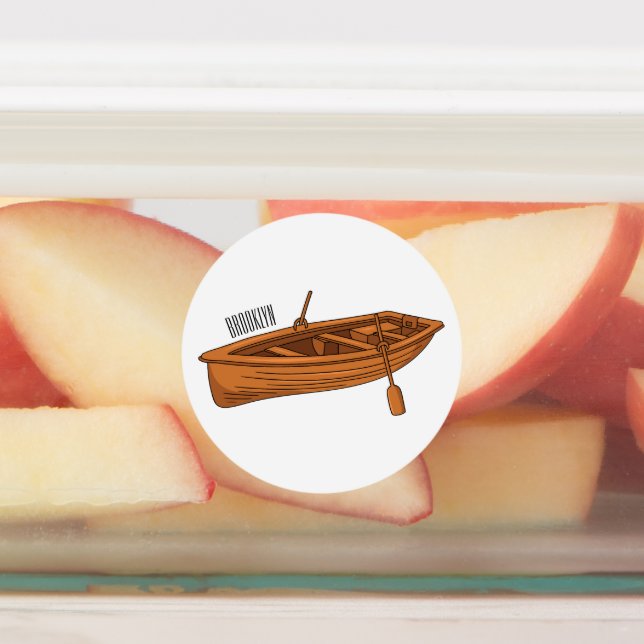 Rowboat cartoon illustration (Affixed)