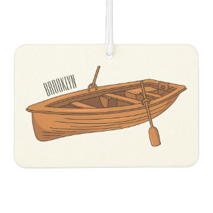 Rowboat cartoon illustration car air freshener
