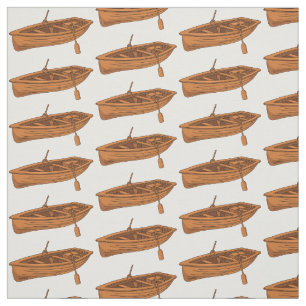 Rowboat cartoon illustration fabric