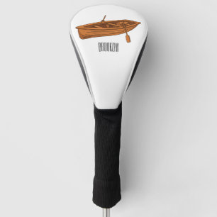 Rowboat cartoon illustration golf head cover