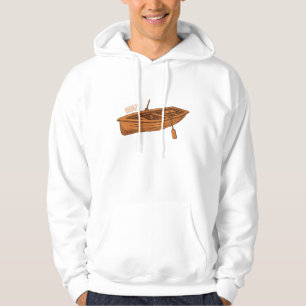 Rowboat cartoon illustration hoodie