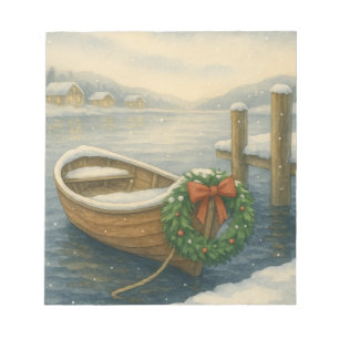 Rowboat Christmas Notepad