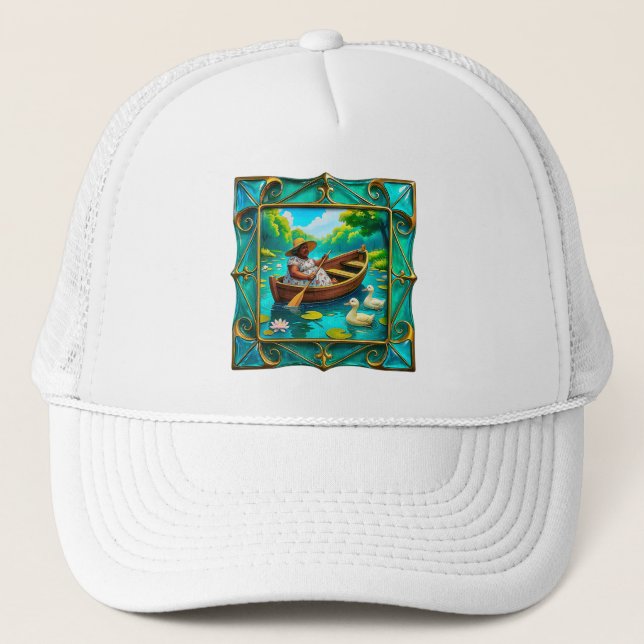 Rowboat Lady Escape Trucker Hat (Front)