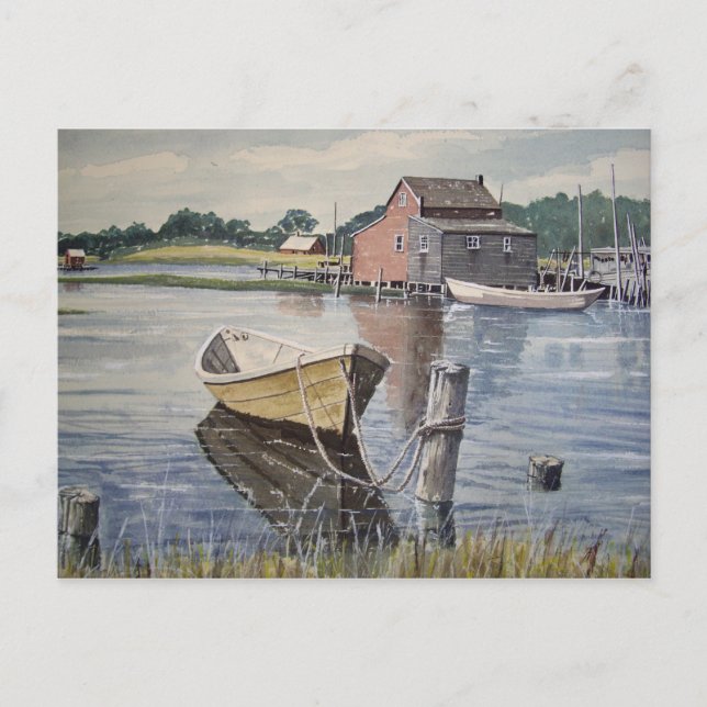 Rowboat on the Lake- postcard (Front)