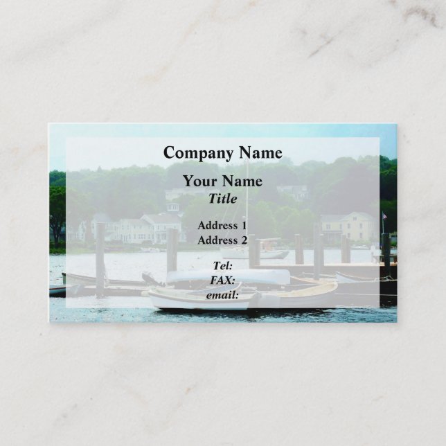 Rowboats Piled at Dock Business Card (Front)