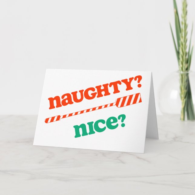 RowChick Christmas Naughty OAR nice? Holiday Card (Front)