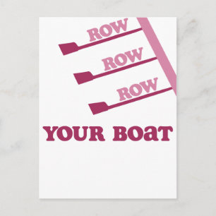 RowChick Row Row Row Your Boat Postcard