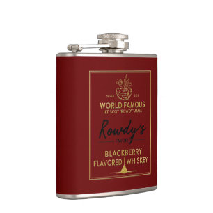 Rowdy's Whiskey Hip Flask