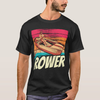 Rower Sports Rowing Row Crew retro family T-Shirt