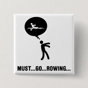 Rowing 15 Cm Square Badge