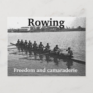 Rowing an emotion and team! postcard