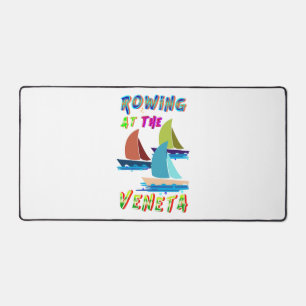 Rowing At The Veneta Desk Mat
