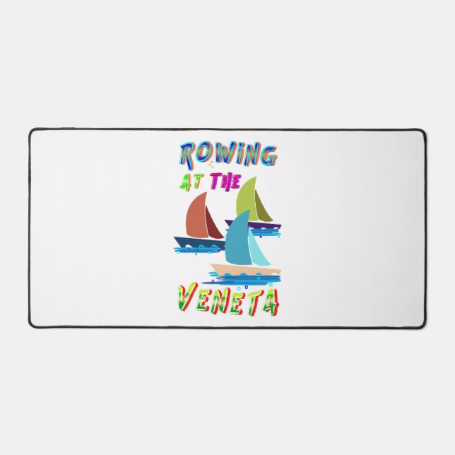 Rowing At The Veneta Desk Mat (Front)