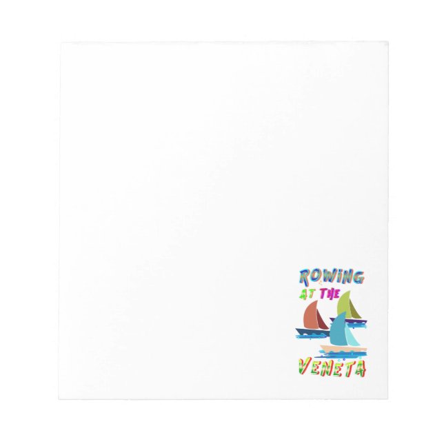 Rowing At The Veneta Notepad (Front)