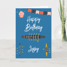 Rowing Birthday Cards Crew Sport Boat Rower Kayak