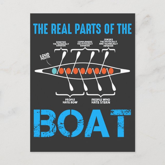 Rowing boat Gift for rower canoe kayak Water sport Postcard (Front)