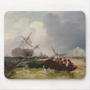 Rowing Boat Going to the Aid of a Man-o'-War in a Mouse Pad