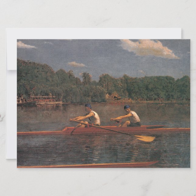 Rowing Boat Race on the River Card (Front)