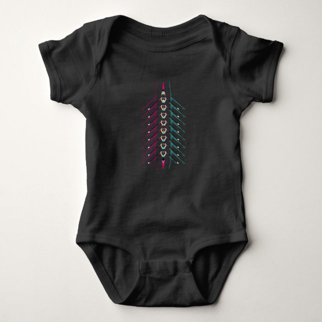 Rowing Boat Rower Rowing Sport Baby Bodysuit (Front)