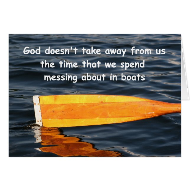 Rowing Boat Saying, customisable card (Front Horizontal)