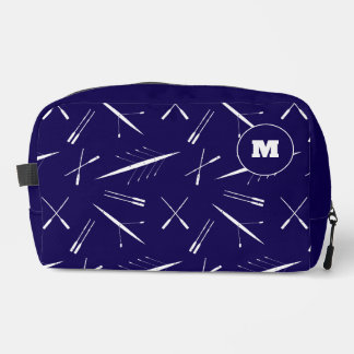 Rowing Boats and Oars Custom Blue and White Dopp Kit