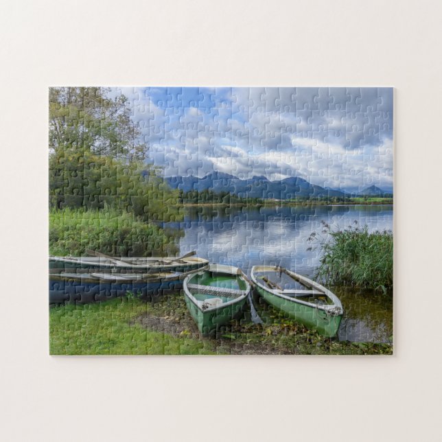 Rowing boats at the lake - Allgäu  Jigsaw Puzzle (Horizontal)