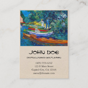 Rowing Boats on the Banks of the Oise Business Card