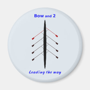 Rowing bow and two lead the way magnet