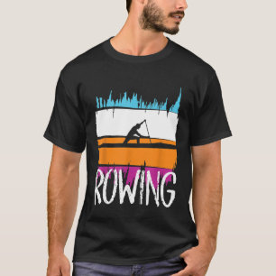rowing canoe boat paddle row kayak rower T-Shirt