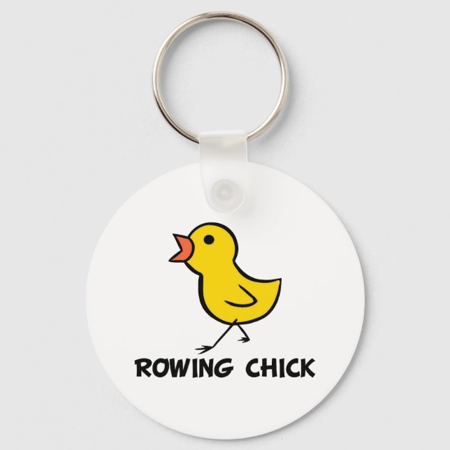Rowing Chick Keychain (Front)
