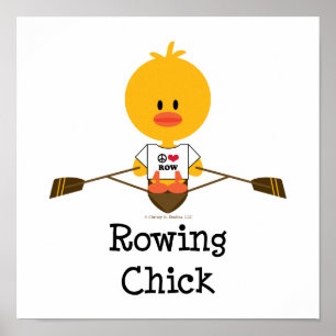 Rowing Chick Poster