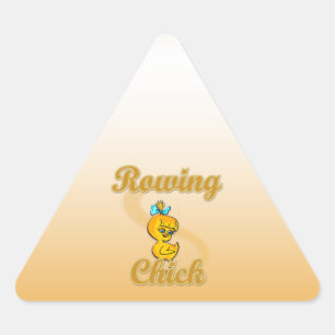 Rowing Chick Triangle Sticker