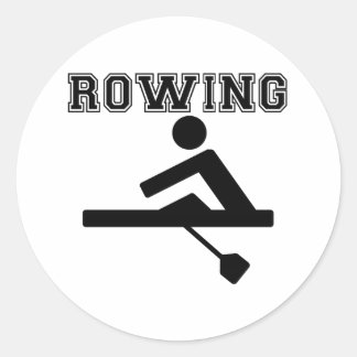 Rowing Classic Round Sticker