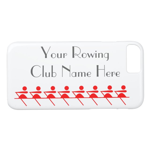 Rowing Club, Sculling Icon in Red Case-Mate iPhone Case (Back (Horizontal))