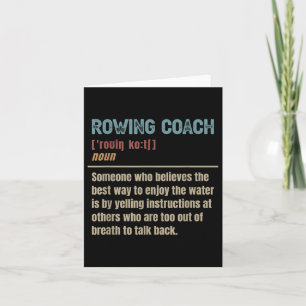 Rowing Coach Definition  Card