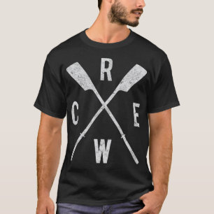 Rowing Crew Tshirt Crossed Oars Rowers Team Crew C