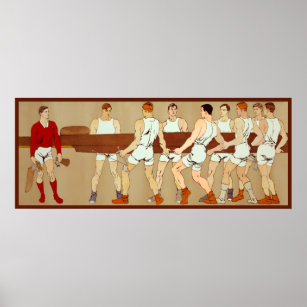 Rowing Crew Vintage Sports Fans Rowing Boat Poster
