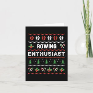 Rowing Enthusiast Ugly Christmas Sweater Gift Card